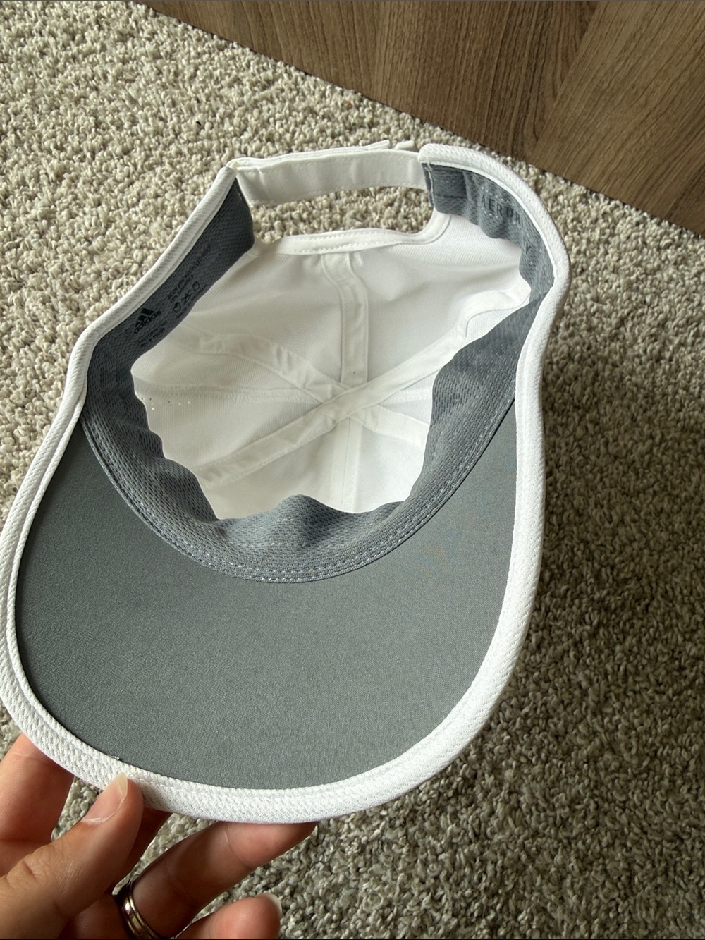 adidas White Baseball Cap with Silver Logo - Picture 2 of 7